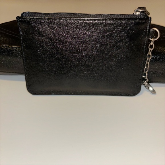 THE SAK Iris Leather Three-Way-Wear Crossbody Clutch Black Bag Small NWOT - Picture 11 of 12